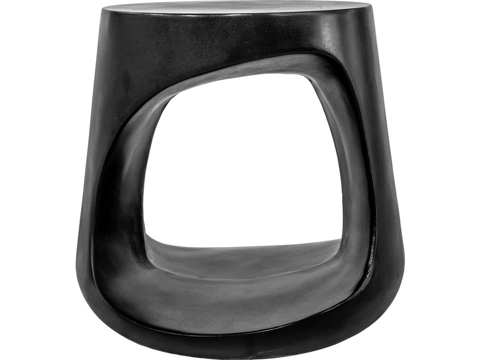 Black Concrete Dining Stool