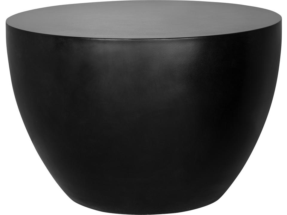 Black Concrete Round End Table