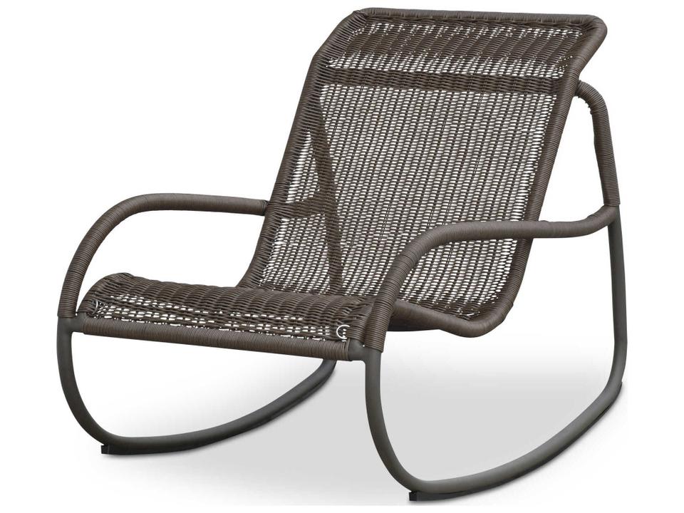 Lyra Brown Wicker Lounge Chair