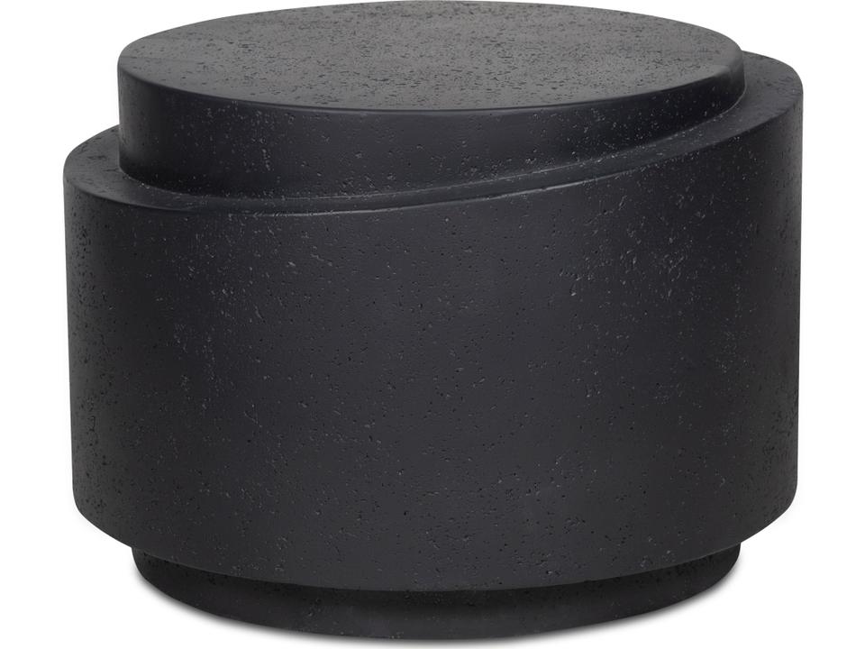Cosmo 25-Inch Concrete Accent Table in Black