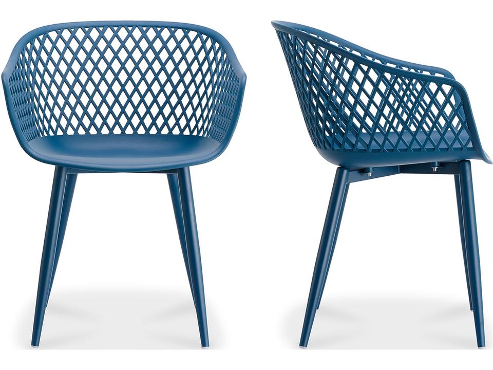 Piazza Blue Arm Dining Chair - Set of Two