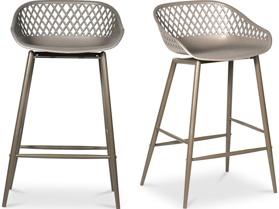 Piazza Outdoor Counter Stool Grey Set of Two