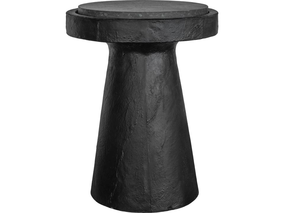 Book Black Concrete Round End Table