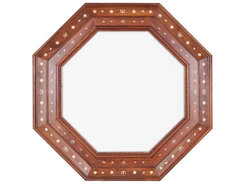 Michael S Smith Magellan Rosewood White Bone Wall Mirror