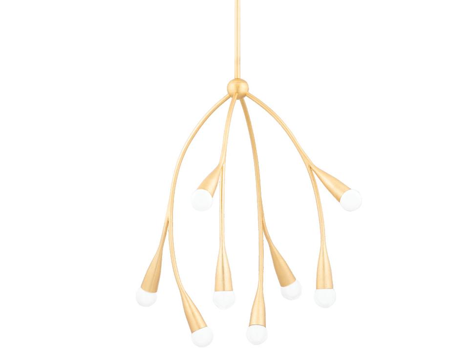 Elsa 8-Light Gold Leaf Candelabra Chandelier