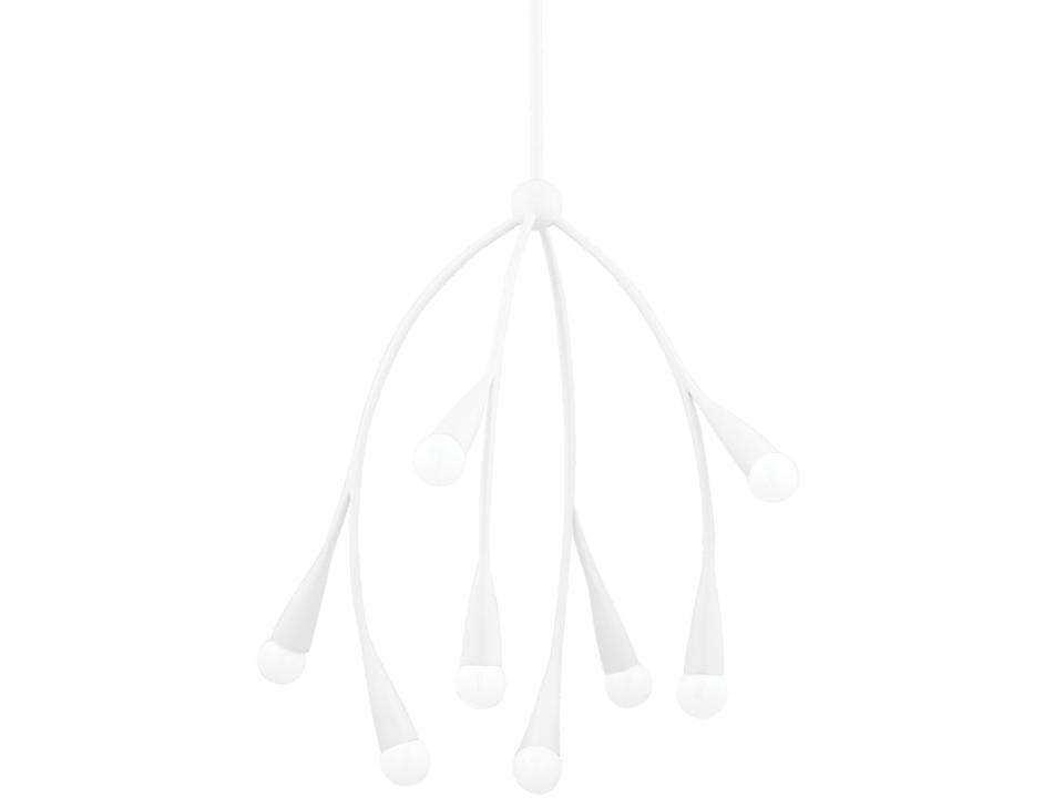 Elsa 8-Light Textured White Candelabra Chandelier