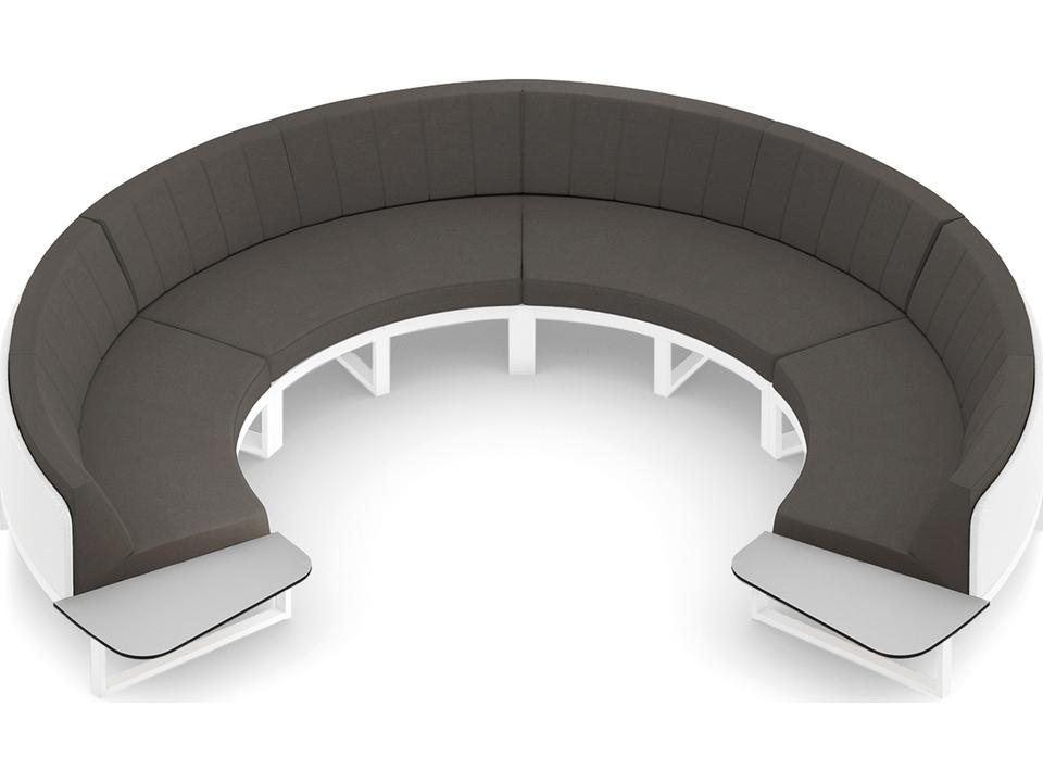 Babbo Aluminum Cushion Sectional Lounge Set