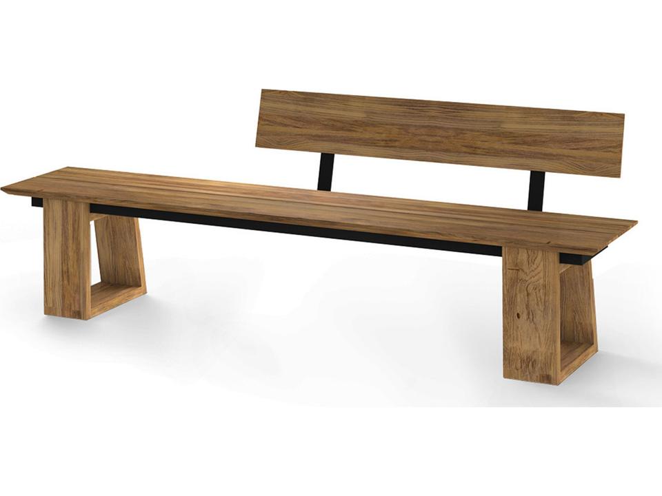 Big Daddy Recycled Teak Bench Left Hand Backrest