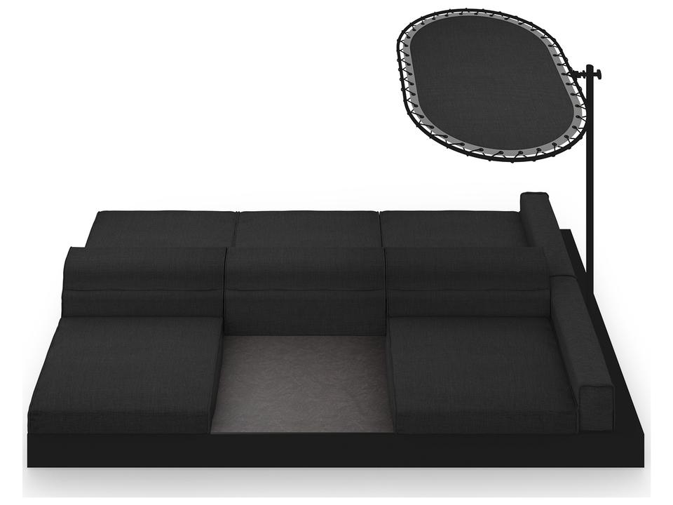 Boulevard Double Sided Modular Lounge Set with Sunbrella Cushions