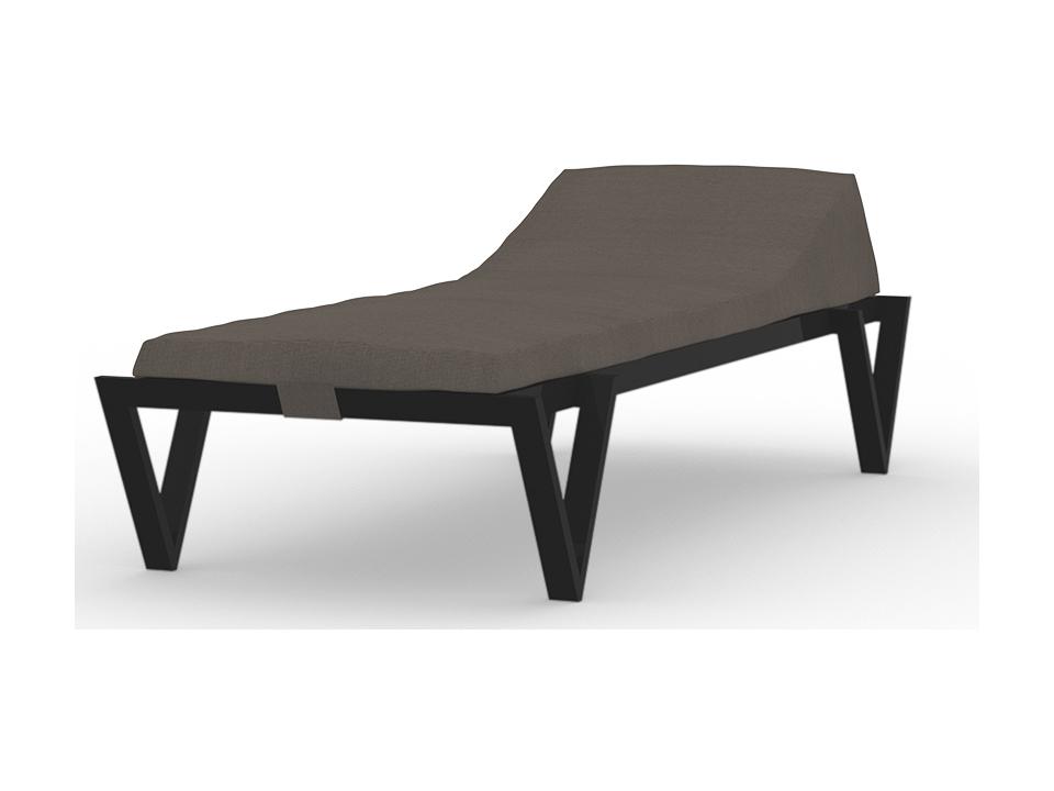 Bondi Aluminum Sunbed Chaise Lounge with Cushion
