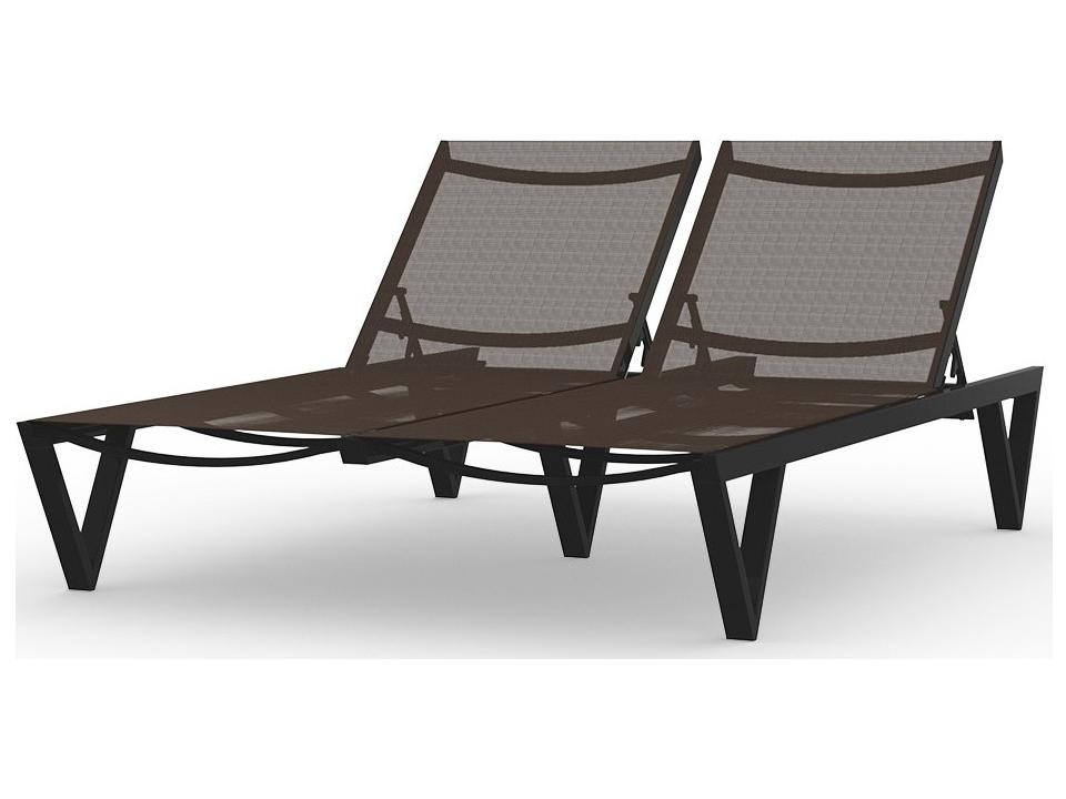 Bondi Aluminum Sling Double Sunbed with Adjustable Back