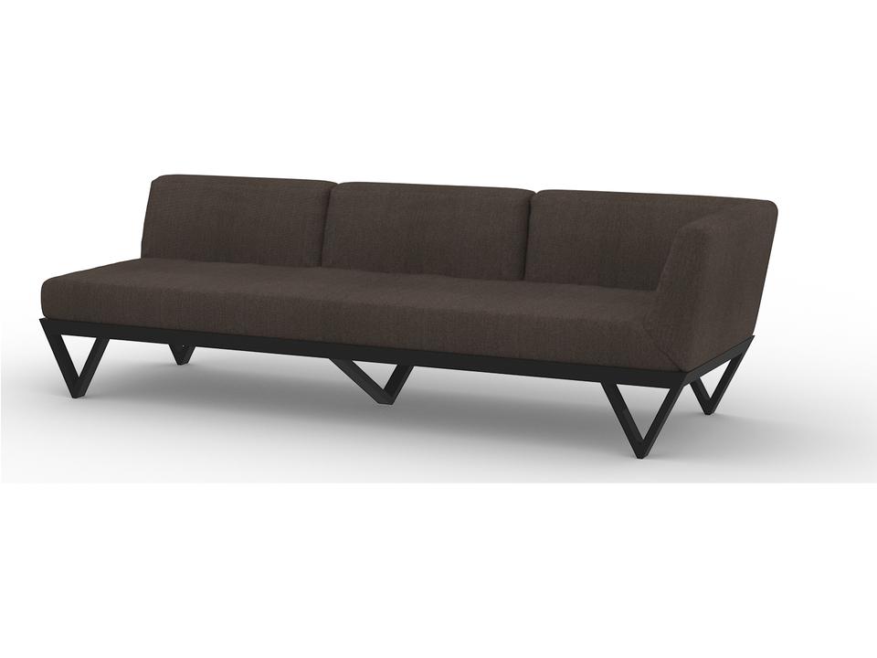 Bondi Belle Left Hand Arm Aluminum Outdoor Sofa