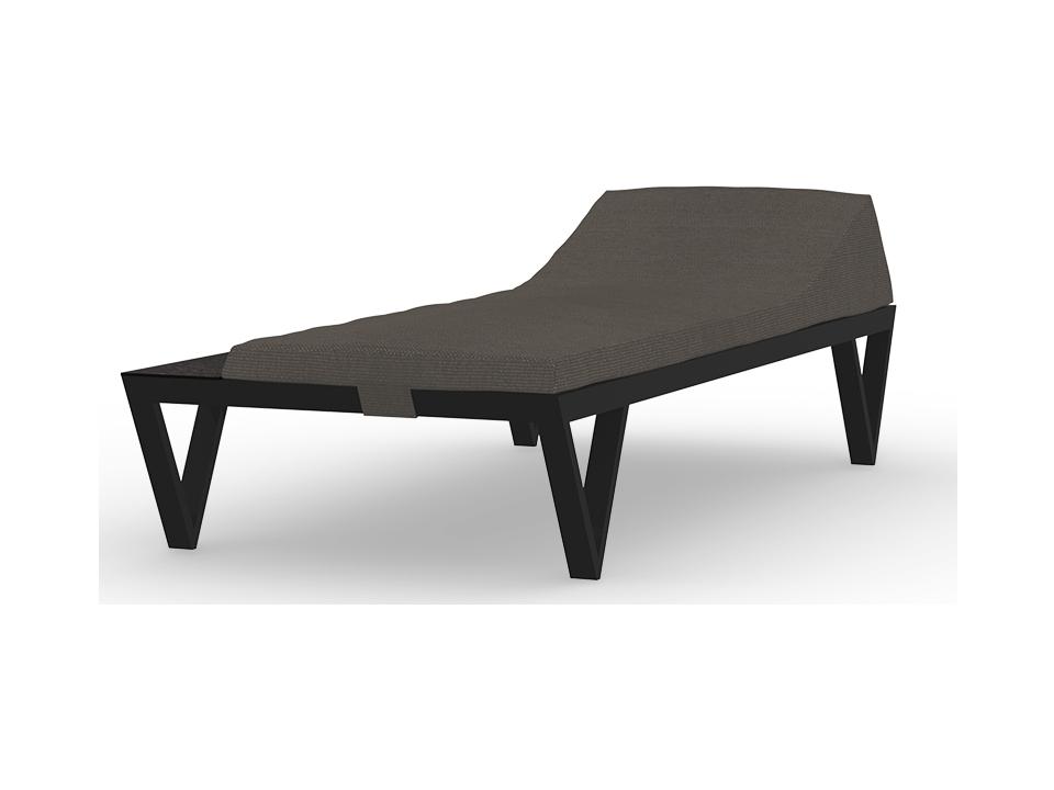 Bondi Aluminum Sunbed Chaise Lounge with HPL Tray