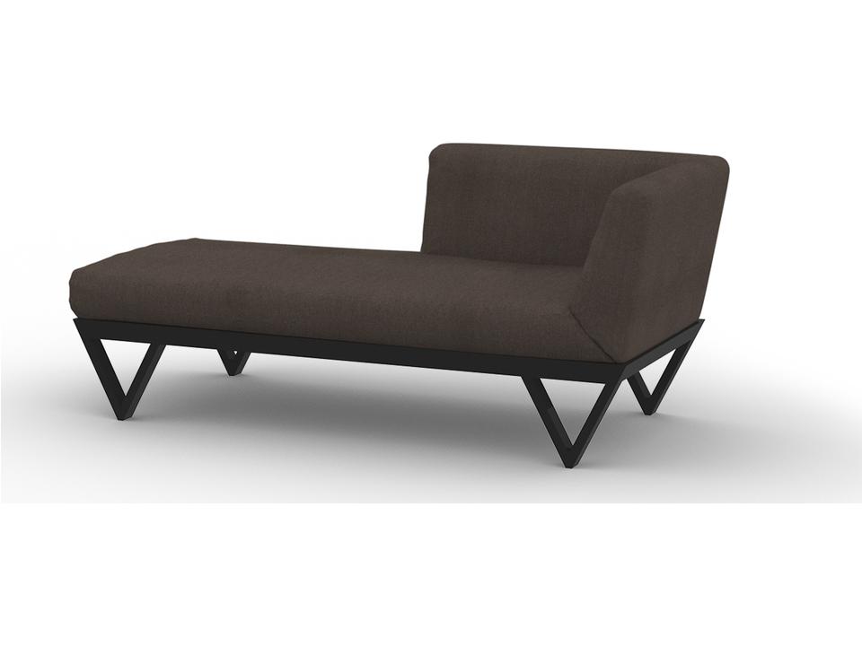 Bondi Belle Aluminum Chaise Lounge Sofa with HPL Table