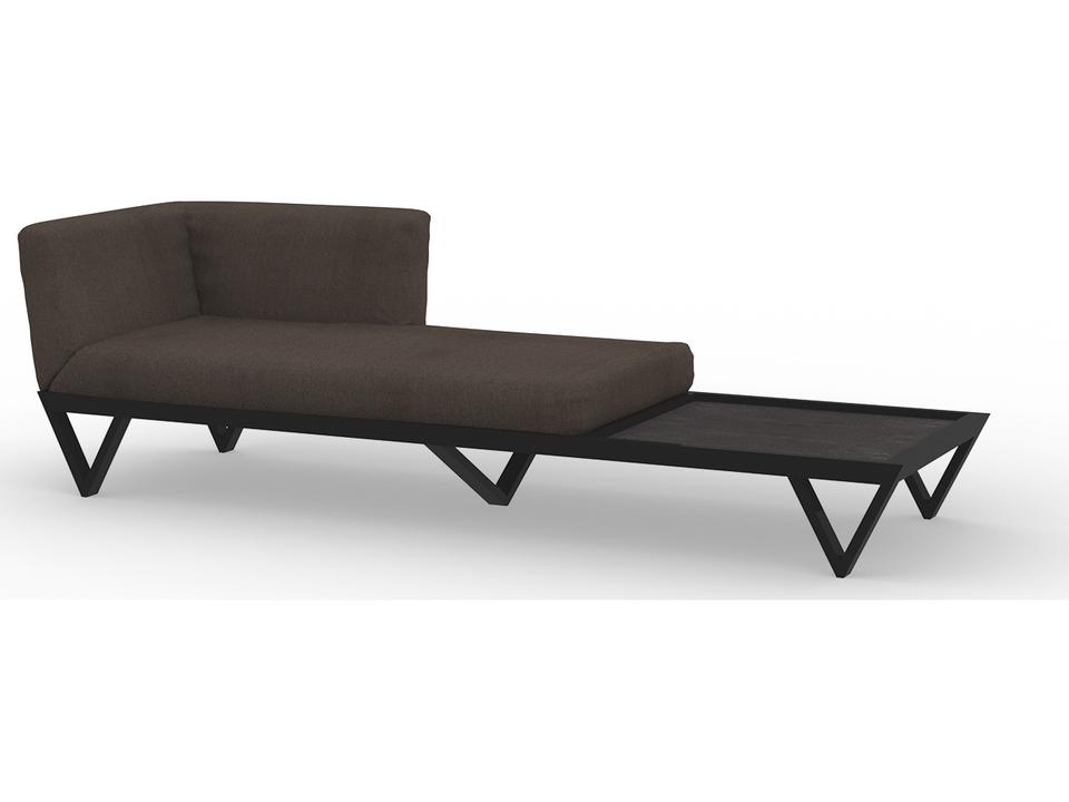 Bondi Belle Aluminum Chaise Lounge with HPL Table