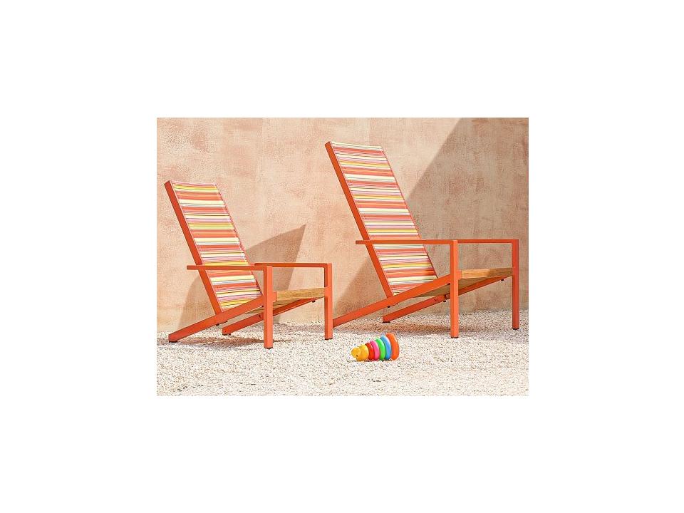MamaGreen Bondi Sling Aluminum Teak Lounge Set