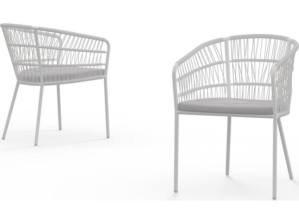 Bono Aluminum Wicker Dining Arm Chair with Cushion