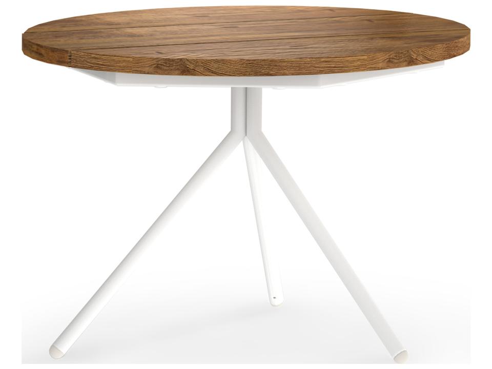 Bono 18-Inch Round Low Outdoor End Table with HPL Top
