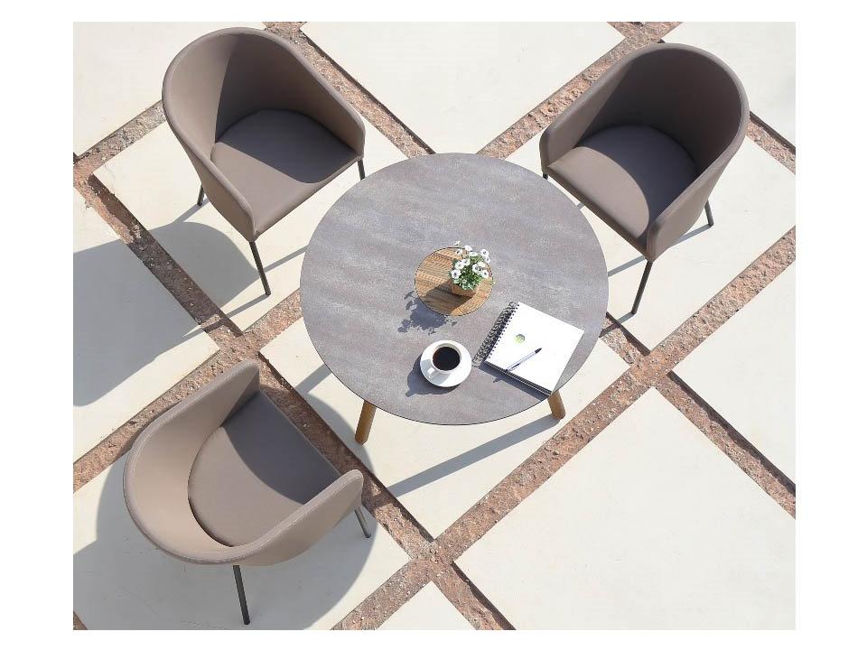 MamaGreen Bono Aluminum Teak Outdoor Patio Dining Set