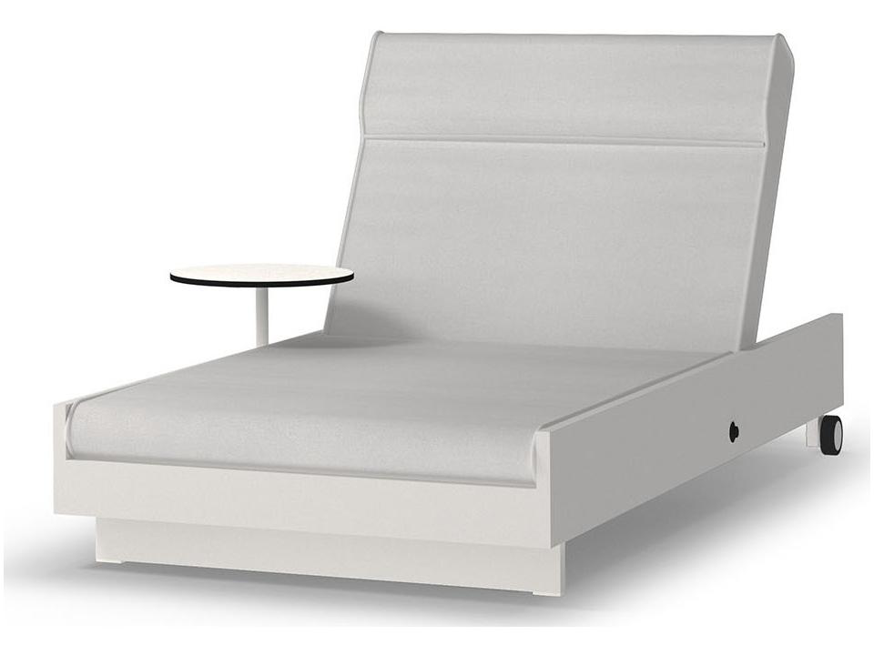 Boulevard Aluminum Sunbed with Integrated Table
