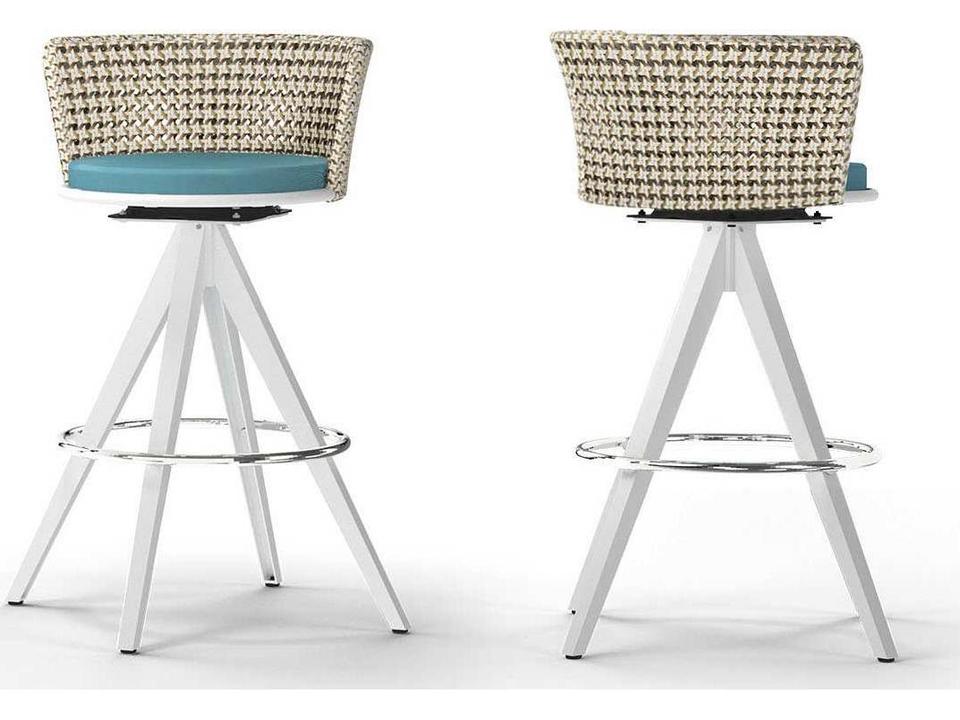 Daisy Mae Aluminum Wicker Swivel Bar Chair