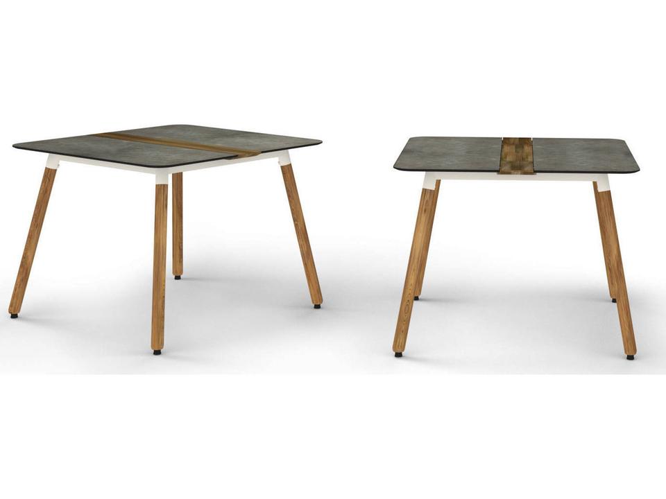 DAISY Square Dining Table with Teak Legs