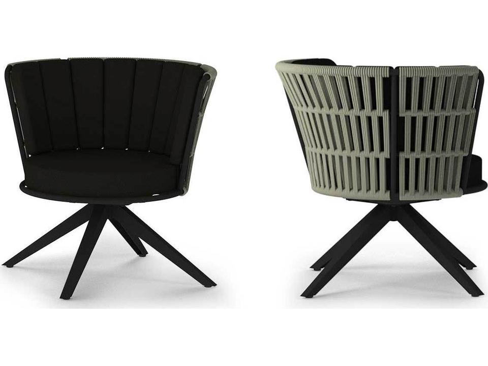 Daisy Rae Aluminum Rope Swivel Lounge Chair