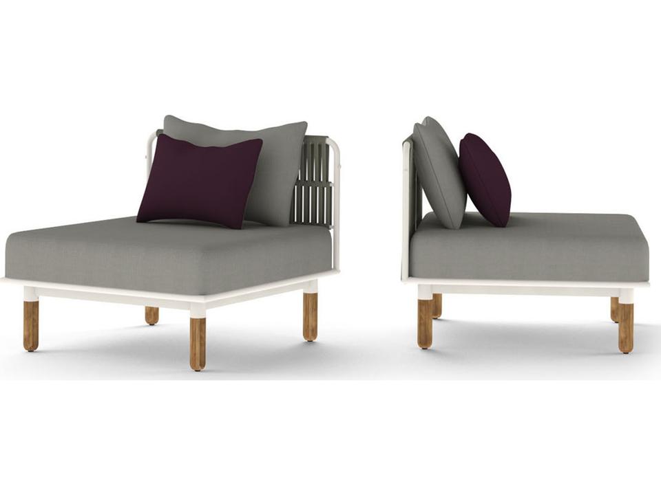 Daisy Rae Deep Seating Teak Rope Modular Lounge Chair