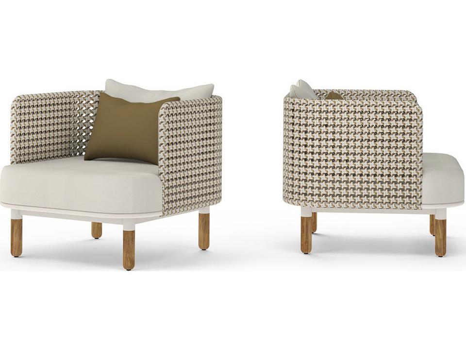 Daisy Mae Teak Wicker Deep Seating Lounge Chair