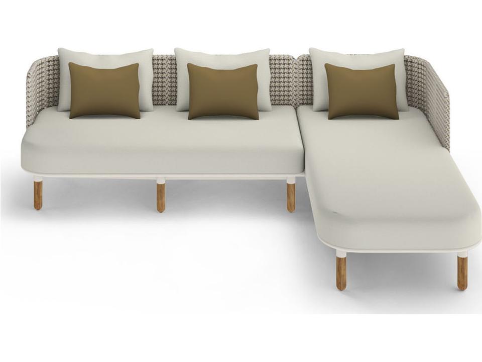 Daisy Mae Teak Wicker Deep Seating Sectional Lounge Set