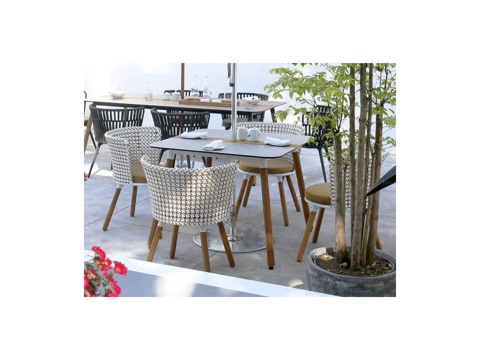 MamaGreen Daisy Mae Aluminum Wicker Outdoor Patio Dining Set