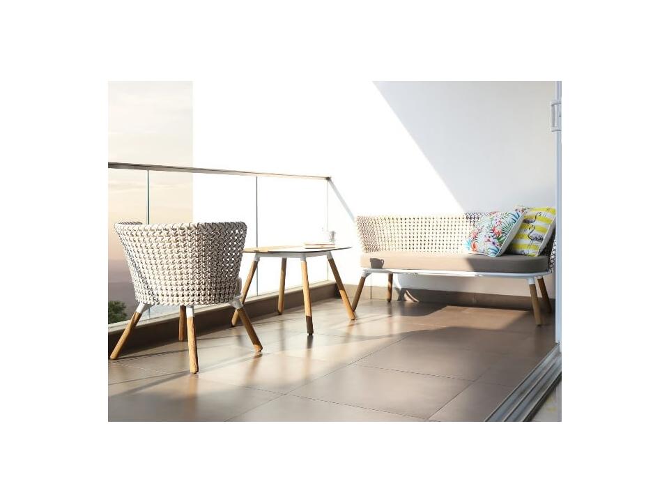 MamaGreen Daisy Mae Teak Wicker Outdoor Lounge Set