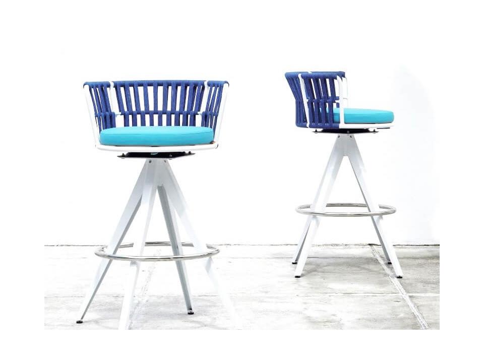 MamaGreen Daisy Rae Aluminum Wicker Outdoor Patio Bar Chair Set