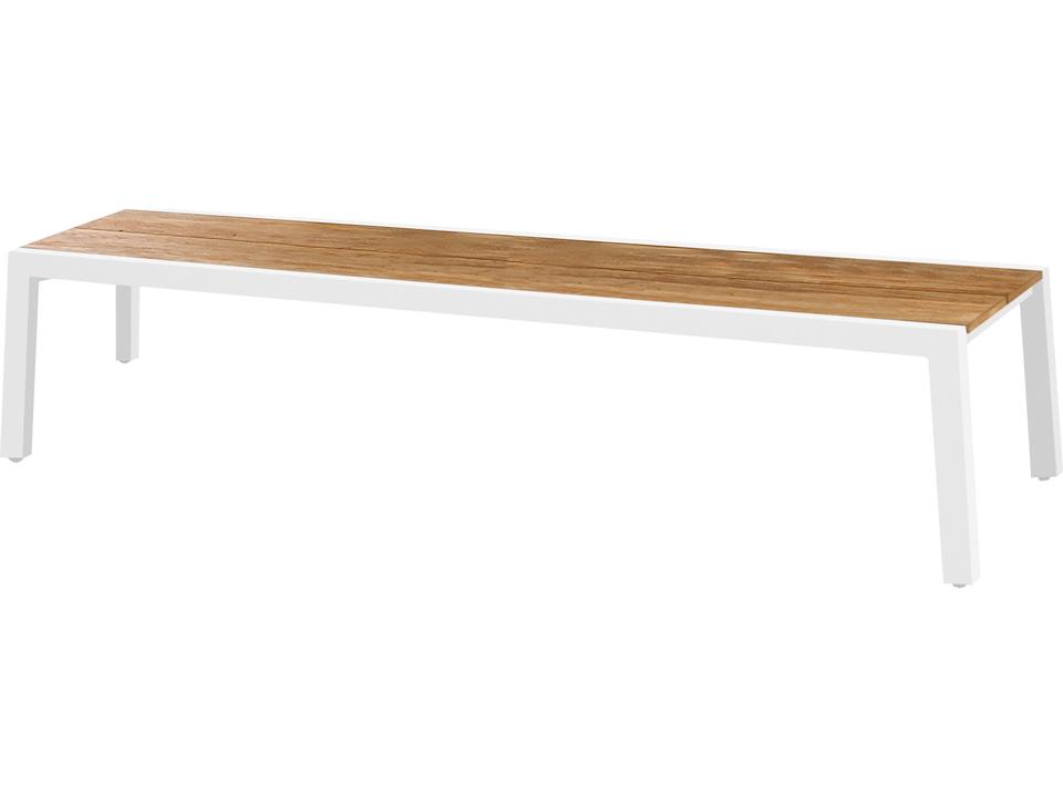 Baia 81-Inch Aluminum and Recycled Teak Outdoor Bench