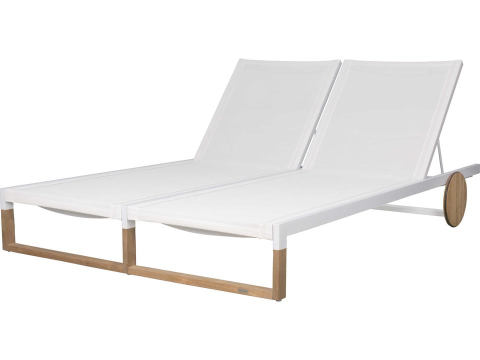 Ekka Teak Sling Double Chaise Lounge