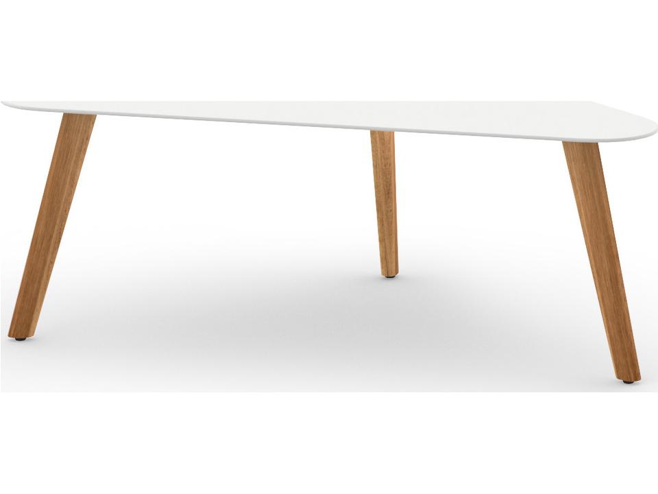 Kaat Teak Triangular Large Coffee Table in Natural Teak