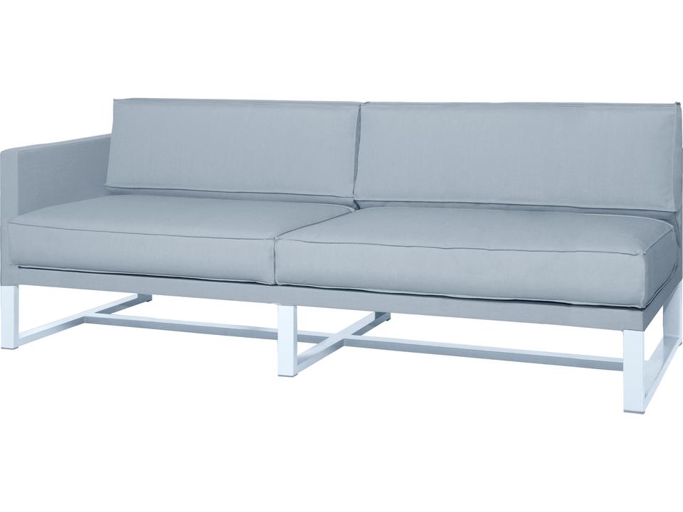MamaGreen Mono Aluminum Cushion Modular Right Arm Patio Loveseat