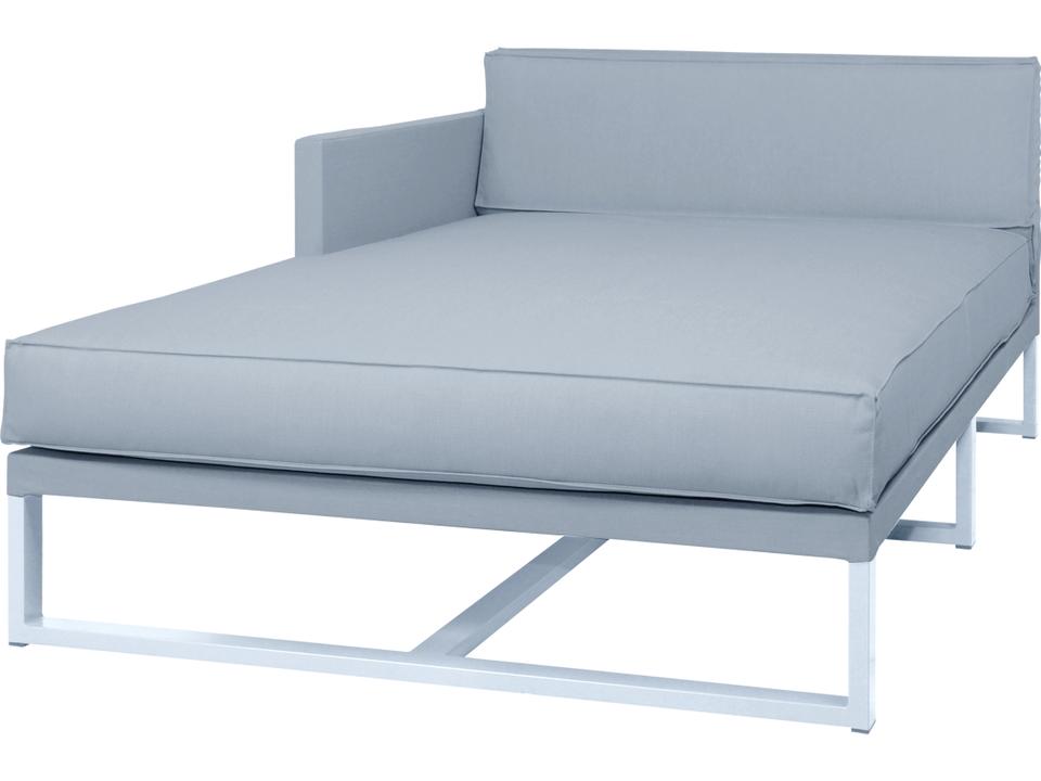 MamaGreen Mono Aluminum Cushion Right Arm Outdoor Chaise Lounge