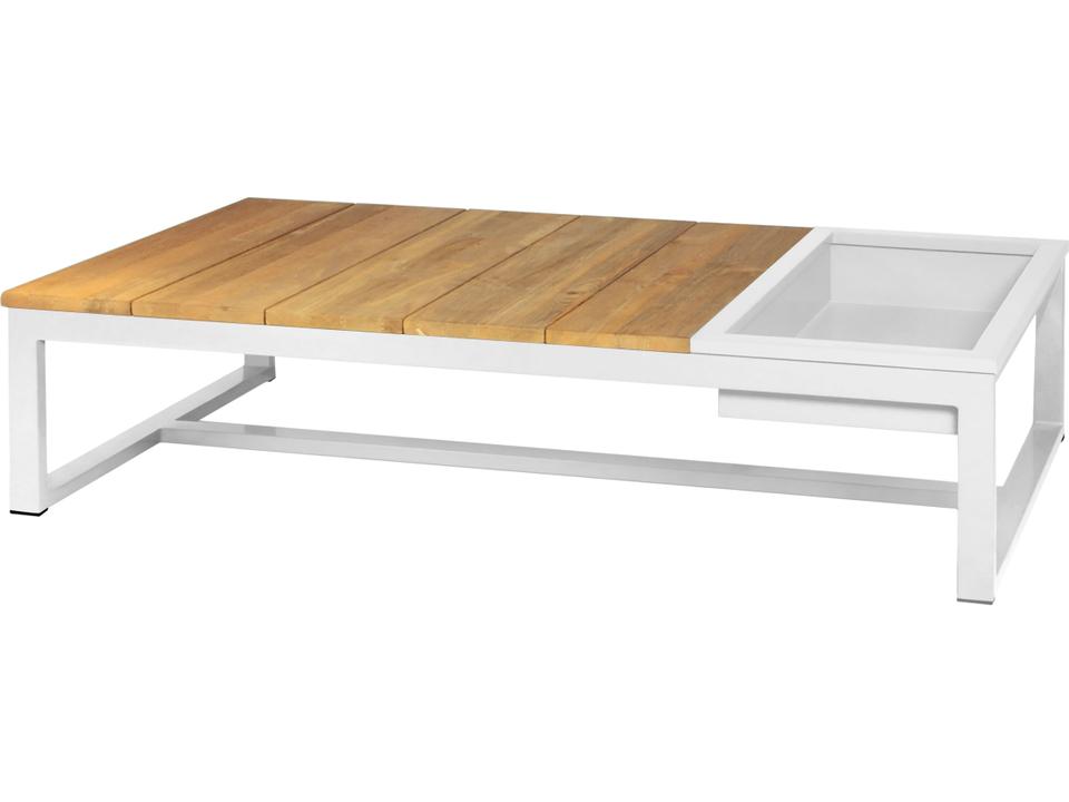 MamaGreen Mono Aluminum Rectangular Outdoor Patio Coffee Table with Ice Bin