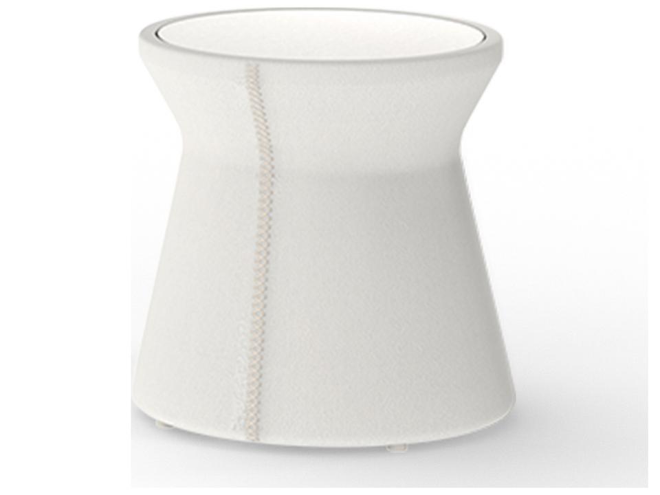MamaGreen Stizzy Faux Leather Round Outdoor Patio End Table