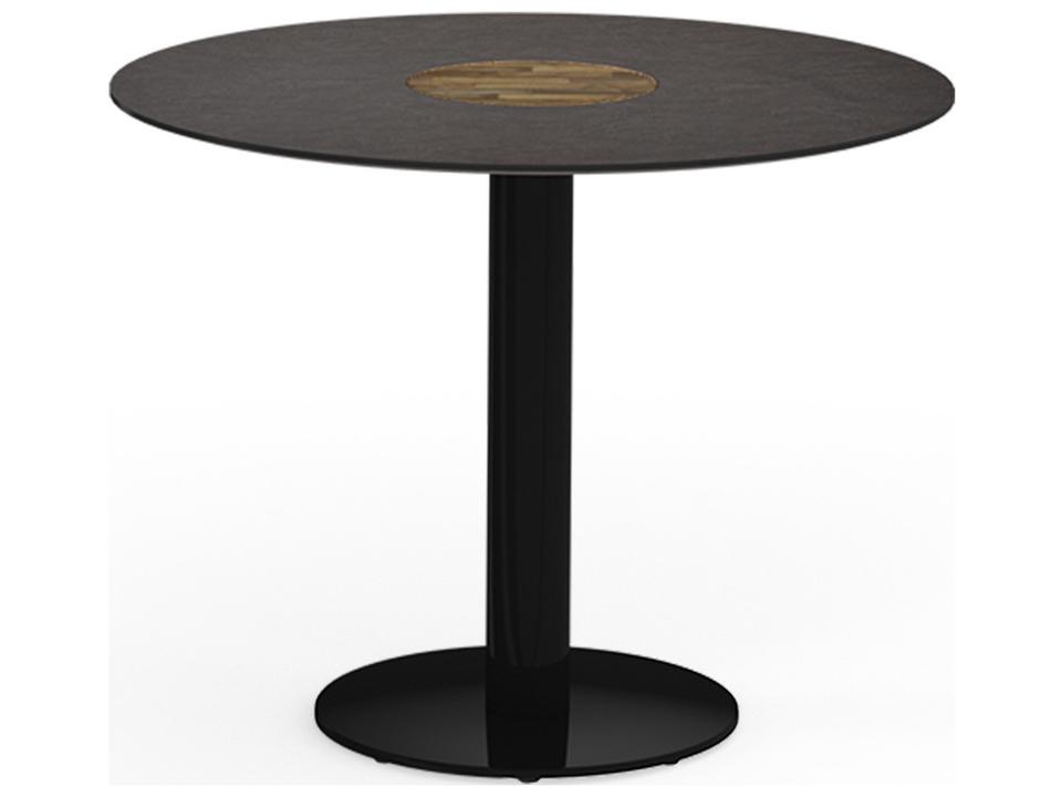 Stizzy 35-Inch Round Pedestal Bistro Table with Aluminum Frame