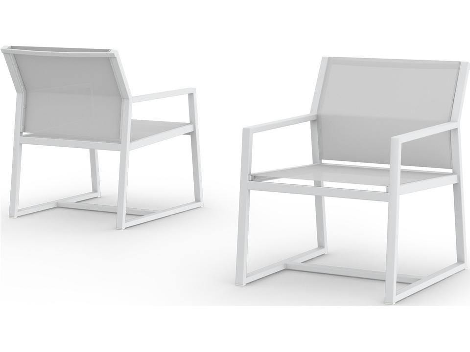 Allux Sling Aluminum Dining Arm Chair