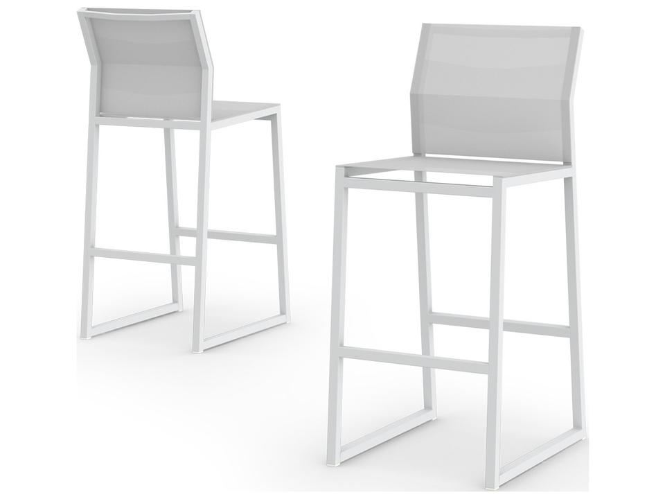 Allux Aluminum Batyline Sling Bar Stool