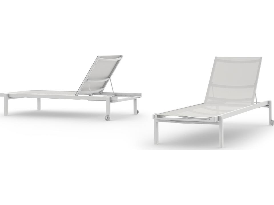 Allux Aluminum Sling Stackable Chaise Lounge