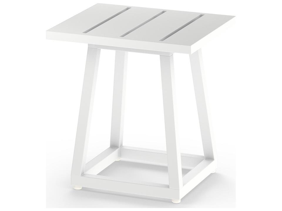Allux 17-Inch Square Aluminum End Table