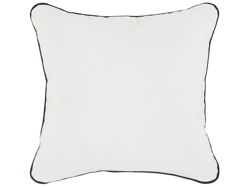 Deco 24-Inch Square Outdoor Pillow with Contrasting Piping