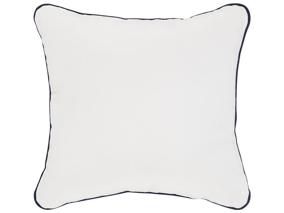 Deco 16-Inch Square Outdoor Pillow with Contrasting Piping