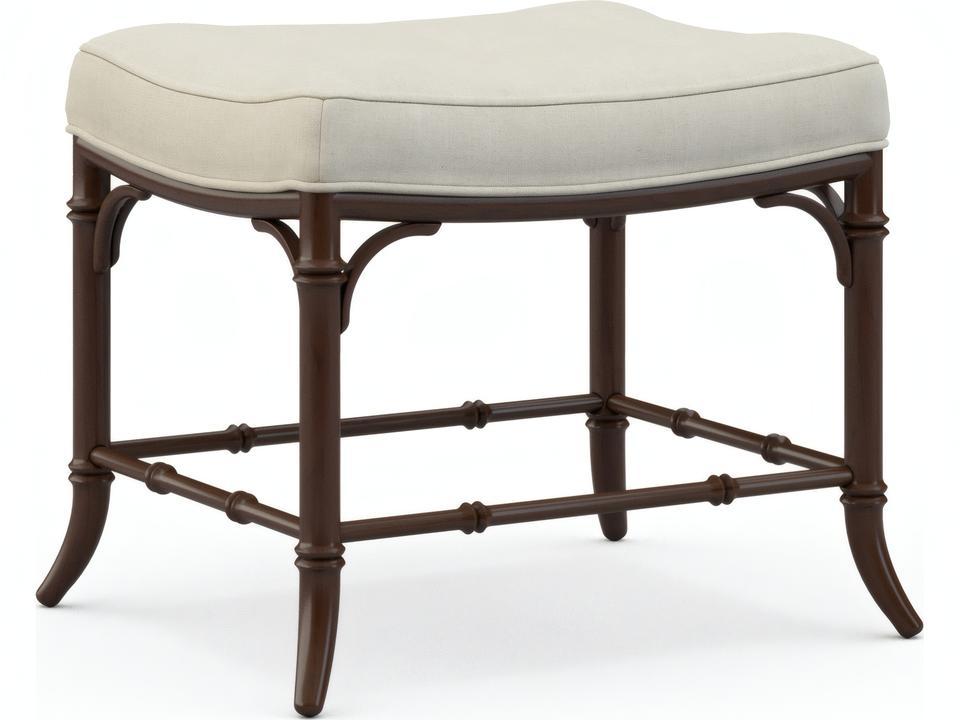 Lucy Beige Upholstered Accent Stool