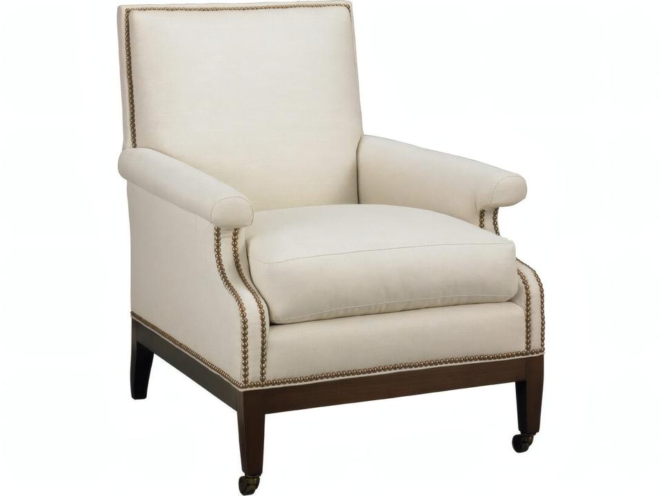 Cantilevered Rolling Accent Chair with Casters