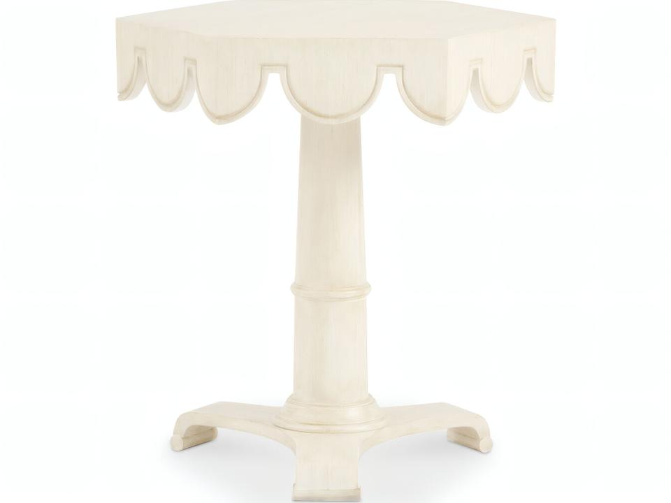 Andrea Hexagon Wood End Table with Custom Finish Options